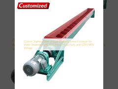 Custom Stainless Steel U-type Shaftless Screw Conveyor for Water Treatment with 500L/Hour Productivity and 220V/380V Voltage