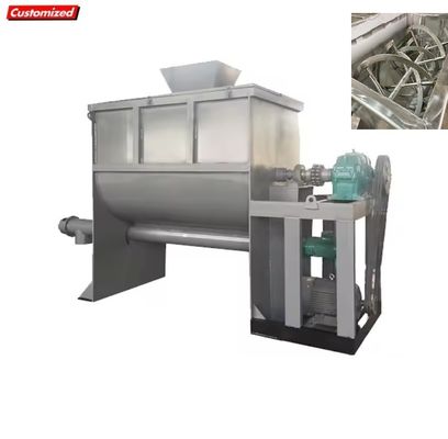 Good price Customized High Efficiency Horizontal Ribbon Mixer for Easy to Operate Powder Mixing in Industrial Settings online