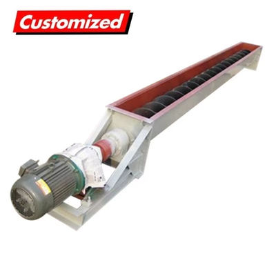 Good price OEM Custom Flexible Trough Screw Conveyor Spiral Groove Screw Auger Conveyor Transmission System online