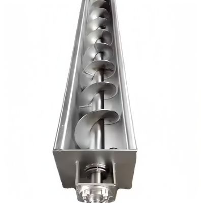 Buy Sewage Wastewater Slurry Solid Sludge U Trough Type Tube Tubular Screw Transport Conveyor with Hopper and Spiral Screw online manufacture