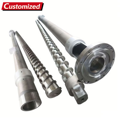 Good price Customized Diameter 55 Screw Barrel for Extruder Machine for PP HDPE PPS LDPE Materials Nitrided or Bimetallic Treatment Plastic machine online