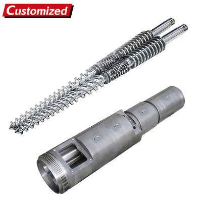 Good price Customized Conical Twin Screw and Double Screw Screw Barrel Set for Electroplating Hard Chromium Layer Plastic Extruder online