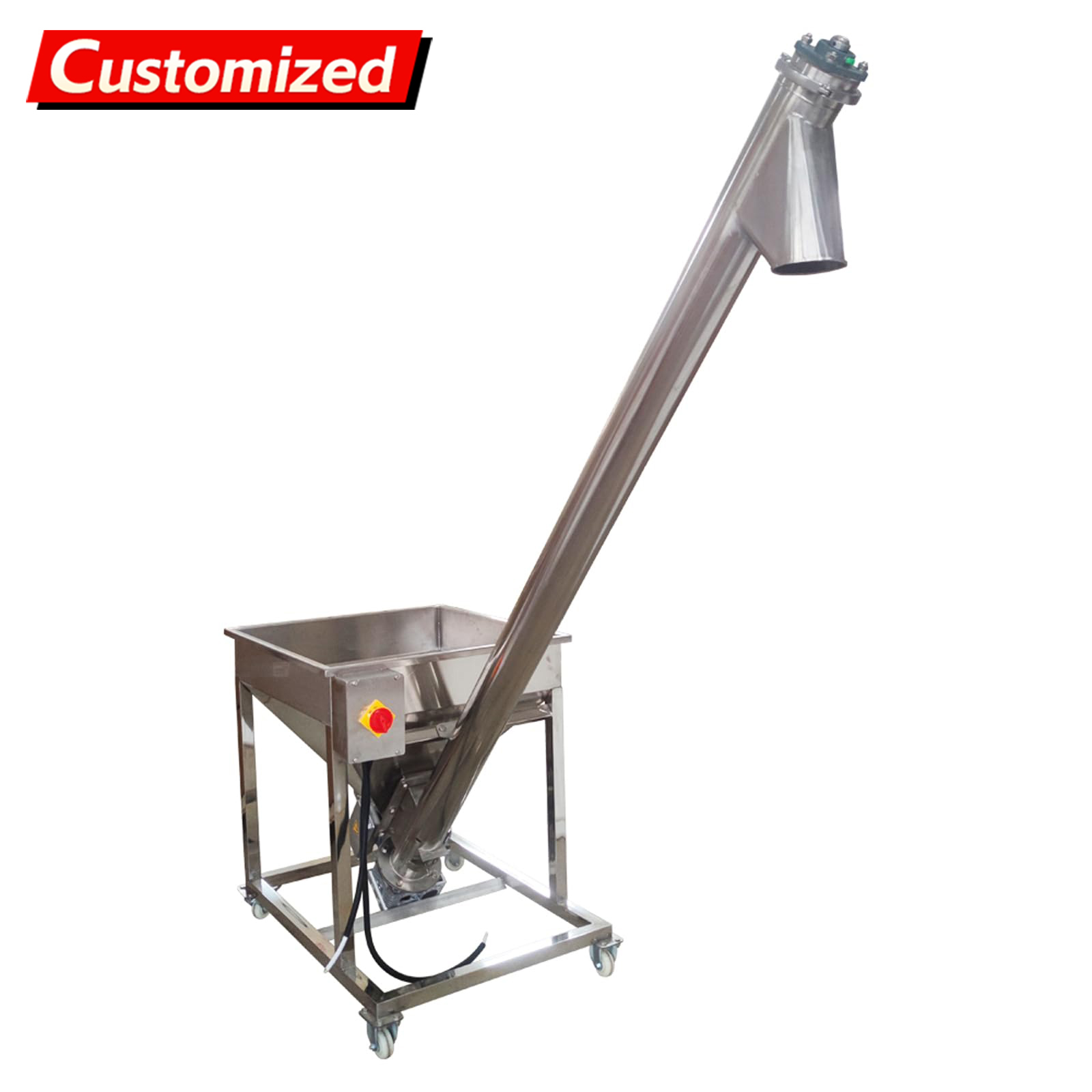 Custom Screw Powder Feeder with Vibrating Hopper, 110V