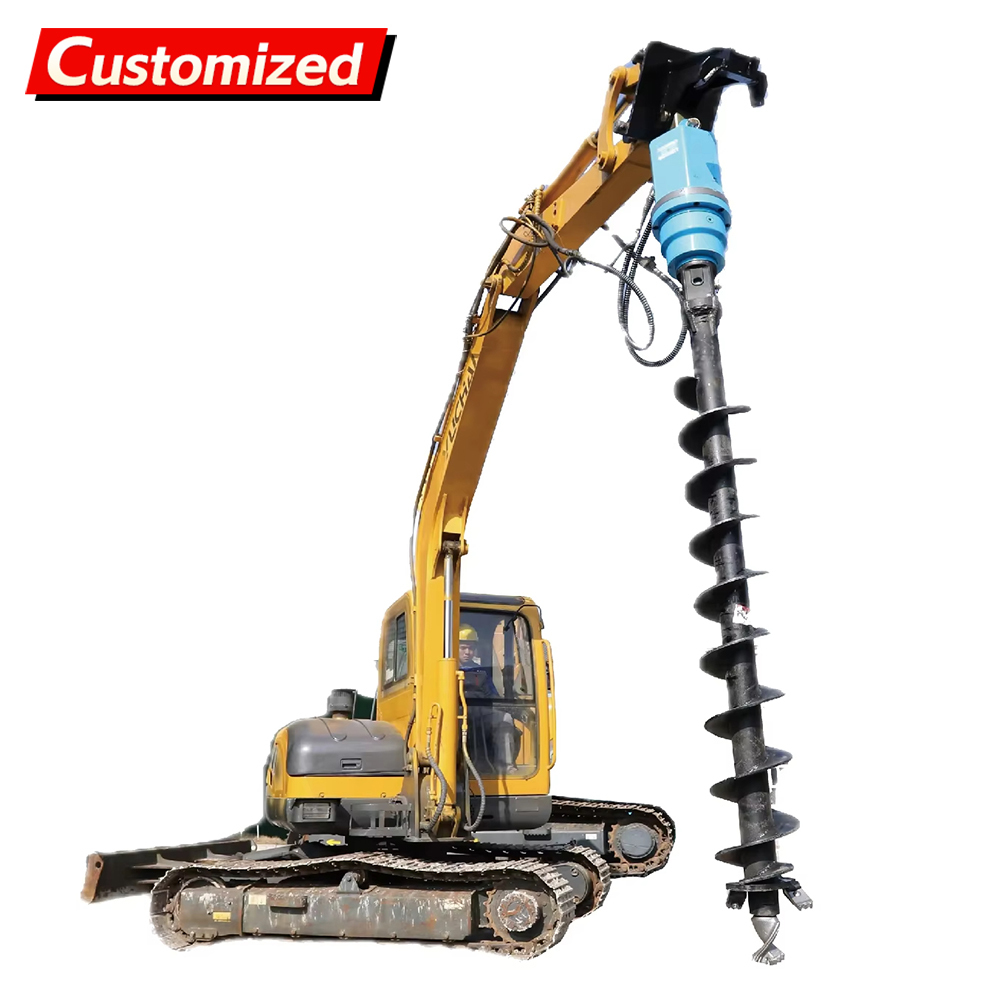 Deep Auger Digging Machine 12m Auger Drilling Machine for Excavators | CE Certified