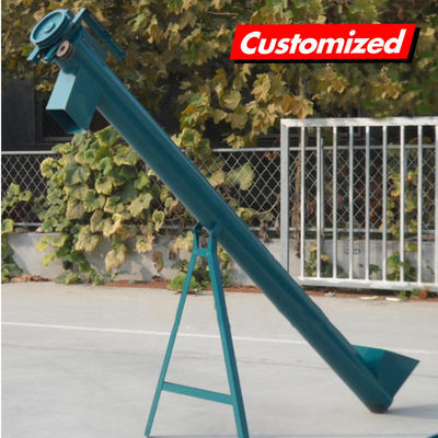 Good price Large Capacity Helical Blade Inclined Conveyor Equipment Screw Conveyor with Hopper auger feeder online
