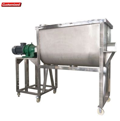 Good price Stainless Steel Horizontal Ribbon Mixer with Button Control Electric Heating and Variable Speed for Powder Blending online