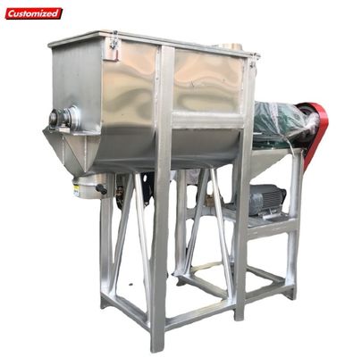 Good price Stainless Steel Horizontal Ribbon Mixer with Variable Speed and Electric Heating for Industrial Powder Mixing online