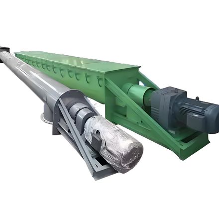 Good price Vertical-Incline Tubular U-Shape Spiral Conveyor For Cement Coal Wet Sand Sludge Rice And Ice Cream Powder Particles online