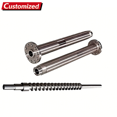 quality Customized Bimetal Twin Screw and Barrel for Injection Molding Machine LDPE and PVC Material Extruder with Conical Design factory
