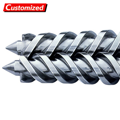Good price custom Co-Rotating Conical Twin Screw Barrel for Pvc Pipe Profile Wpc Conical Twin Bimetallic Screw Barrel online