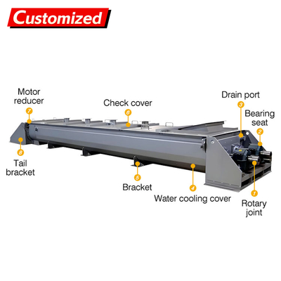 Good price CUSTOM New Thermal Heating Cooling Jackets Screw Conveyors  High-Temperature Auger Conveyor Continuous Mixers for Heating Cooling online