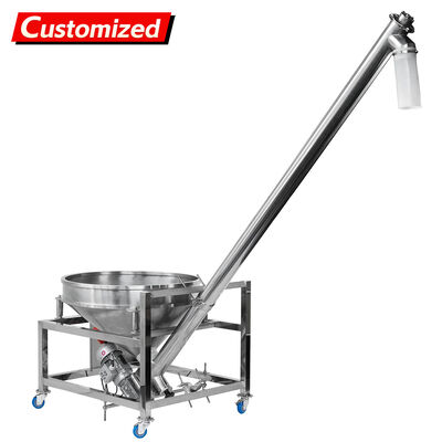 Good price Custom-designed inclined stainless steel screw conveyor, automatic feeding system for transporting non-free-flowing powdered products such as flour, talcum powder, coffee, milk powder, etc. online
