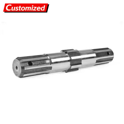 Good price Custom OEM CNC Precision Splined Shaft with Multi-Axis Linkage Transmission in High-Strength Alloy Steel for Industrial Applications online