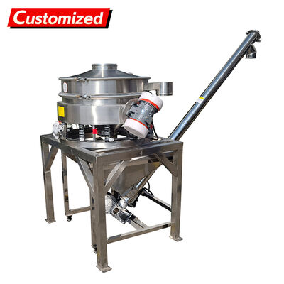 Good price Customized Automatic Stainless Steel Screw Conveyor with Rotating Vibrating Screen for Grain Transport online