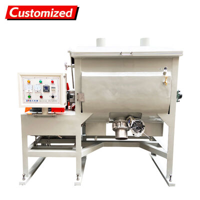 Good price Custom Stainless Steel 350L Capacity Semi-Automatic Horizontal Ribbon Powder Mixer for PVC online
