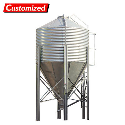 Good price Customizable Galvanized Steel Feed Tower with 3-50 Ton Capacity for Automated Livestock Farming online