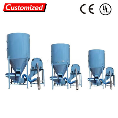 Good price Custom 300-2000 Kg/H High Output Vertical Feed Crusher Mixer for Poultry Livestock Grain Feed Processing online