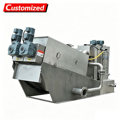Good price Stainless Steel Screw Press Liquid-Solid Separator for High Efficiency Sludge Dewatering with 7500L/Hour Capacity online